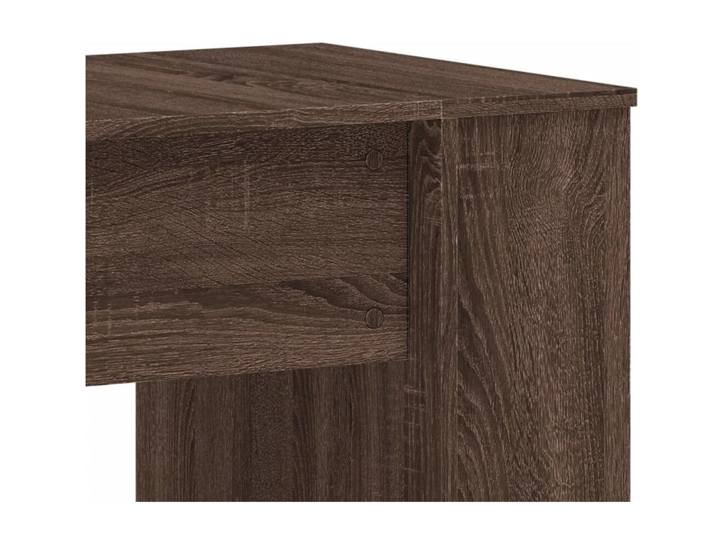 Brown oak desk 140x50x75 cm engineered wood YYRW11979