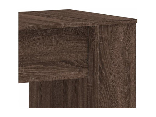 Brown oak desk 140x50x75 cm engineered wood YYRW11979