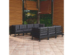 8-piece garden furniture set with cushions, solid pine wood URJT78744