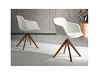 Decohaute swivel chair in beige fabric and ash wood - Set of 2 - Decohaute color 07 YMEJ52495
