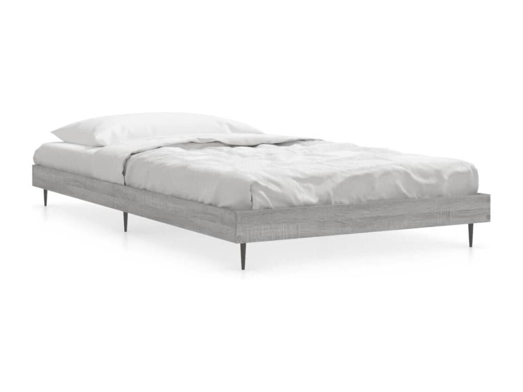 Chezlova grey bed frame 90x200 cm engineered wood ZQSP60530