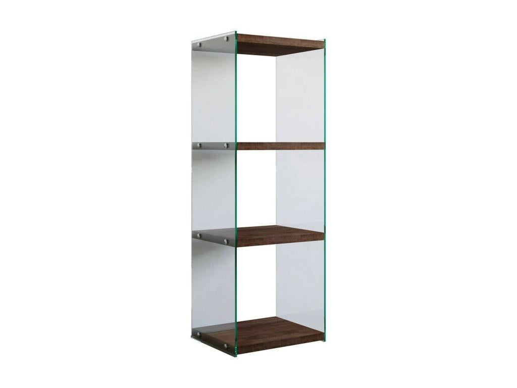 Decohaute Bookshelf, Desk Shelf, Mobile Book Holder, 40x35x120 cm, Walnut, SJKL09177