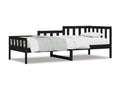 Black Daybed 90x190 cm Solid Pine Wood OEWO38355