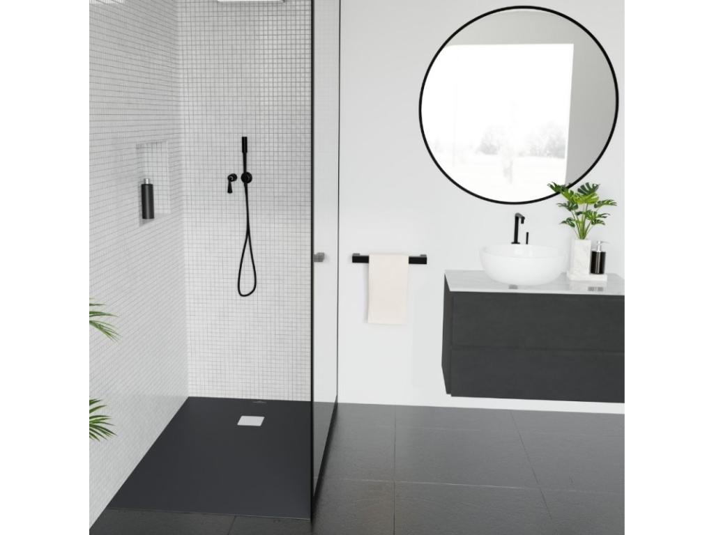 140x90 cm Chezlova &amp; Boch Exclusive rectangular shower tray, anthracite, ZYUZ35940