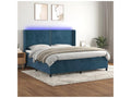 Decohaute bed base with mattress and LED light, dark blue, 200x200 cm, GXRC25362