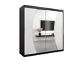Chezlova Sliding Door Wardrobe 200/200/62 2 Doors Black/White VCDU72273