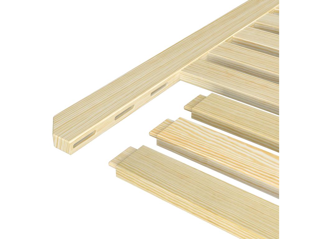 Wooden loft bed N04 Natural Pine 120x180 FEFX09778