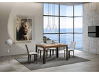 Extendable table 80x140/224 cm Decohaute Natural Oak frame Anthracite QMMA20921