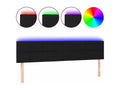 Black LED Headboard 180x5x78/88 cm Fabric BGAM45327
