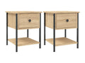 Decohaute 2-piece oak bedside tables, 34x35.5x45 cm, PSHQ12670