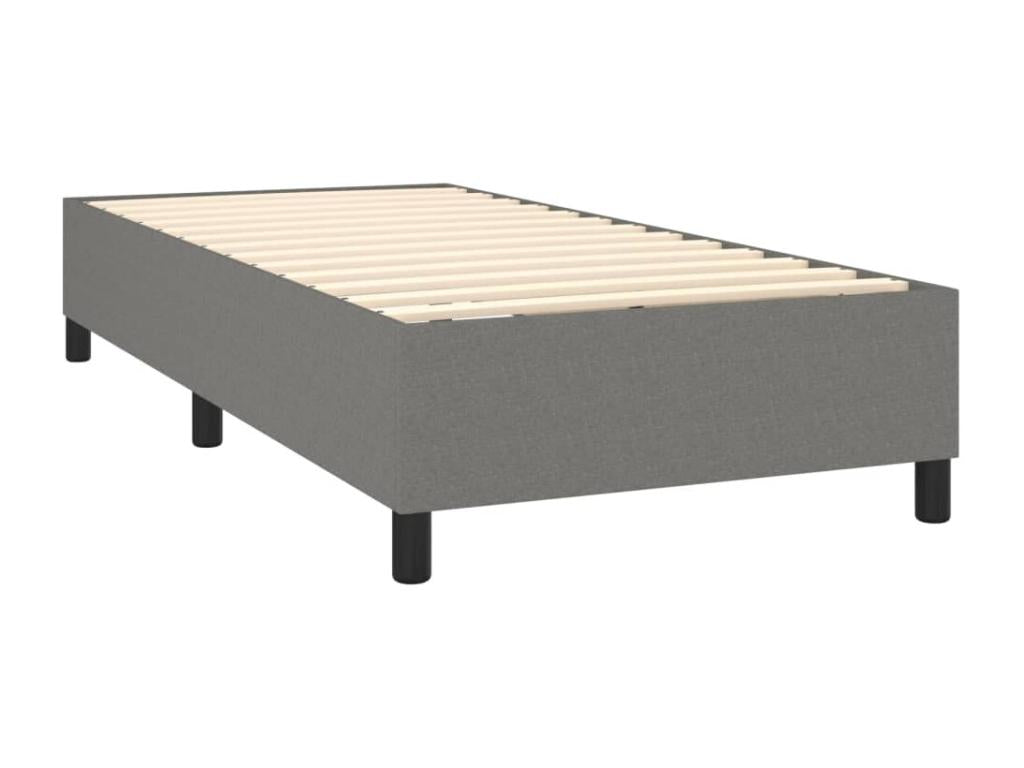 Decohaute bed base and mattress, dark grey, 90x190 cm, fabric OTNY12292