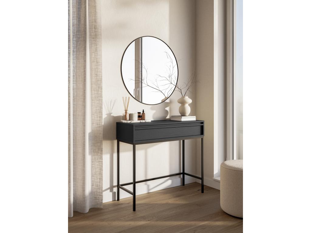 Console table - 90 cm - with drawer and frame - black - EVO JVGR56878