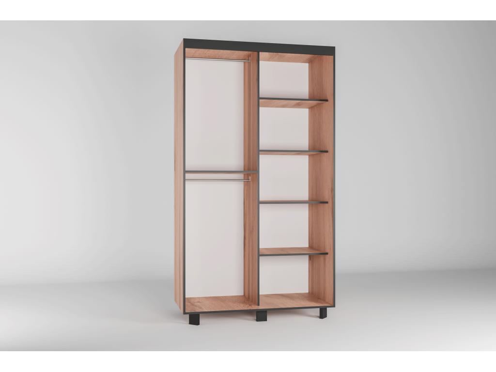 Decohaute gold and black wooden bedroom wardrobe with 2 or 3 sliding doors - 4 sizes - Width 250 cm PZOX85030