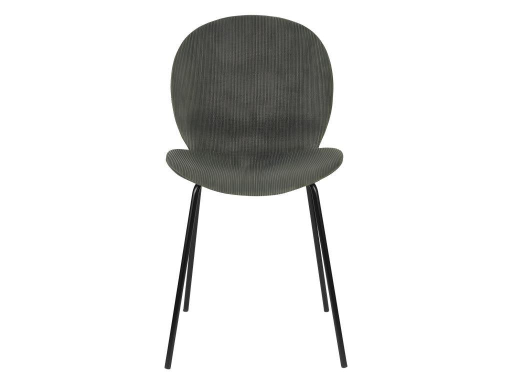 Bonnet - Set of 2 corduroy and metal chairs - Green SFYD16755