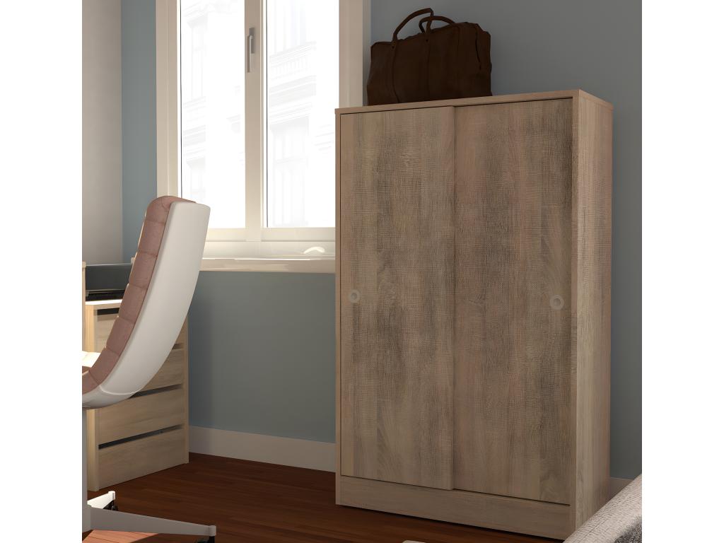 Wardrobe with 2 sliding doors, Decohaute color - Height 120 x Length 74 x Depth 33 cm IDVB98115