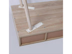 Computer desk with three beige wood-effect panels, 120x58x77 cm, 19 0000539 EWBG84312