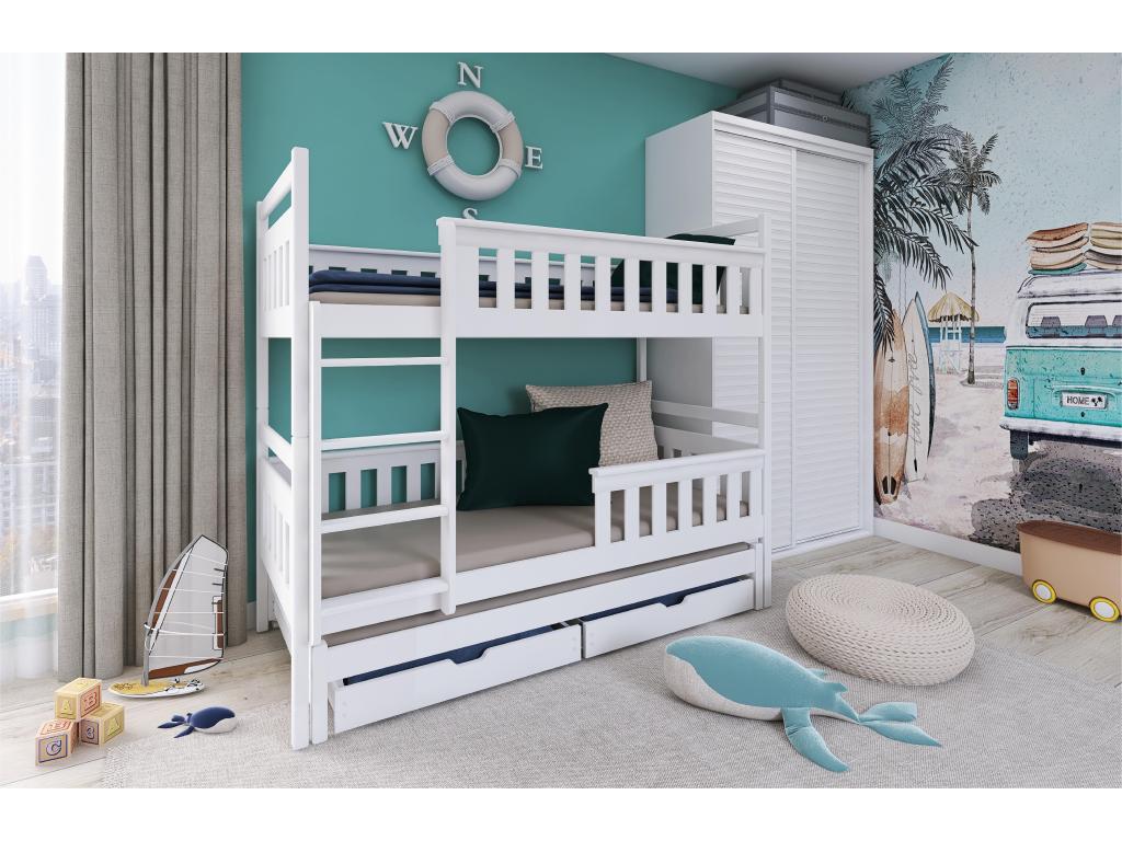 Chezlova BB012 Bunk Beds 90x180 cm White OERO82949