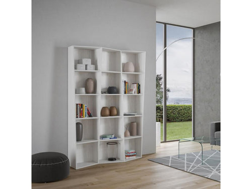 Decohaute modern 3-piece bookcase in white ash wood WZMC19015