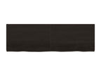 Dark brown wall shelf, solid treated oak wood YXJU20060
