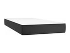 Decohaute bed base with black 90x190 cm faux leather mattress PMUQ52310