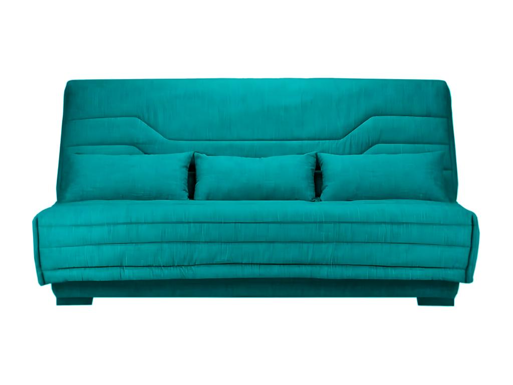 New fabric click-clack sofa with storage, Chezlova 15cm mattress, 140x200cm - Cyan Blue GQJH36122
