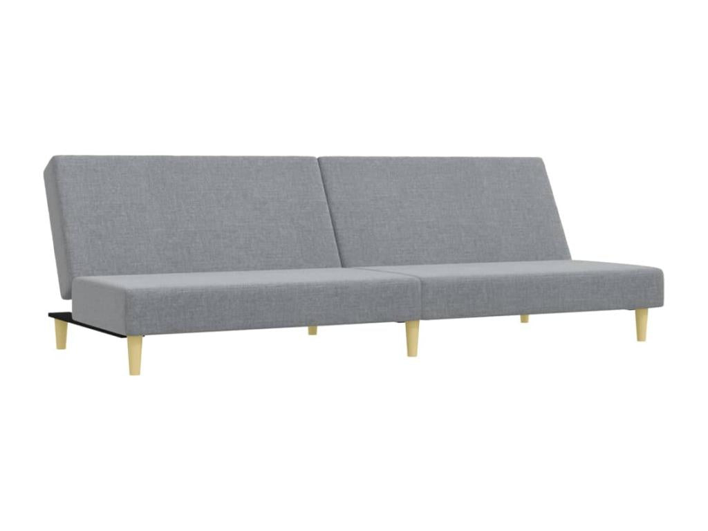 2-piece light grey fabric sofa set RZVM54293