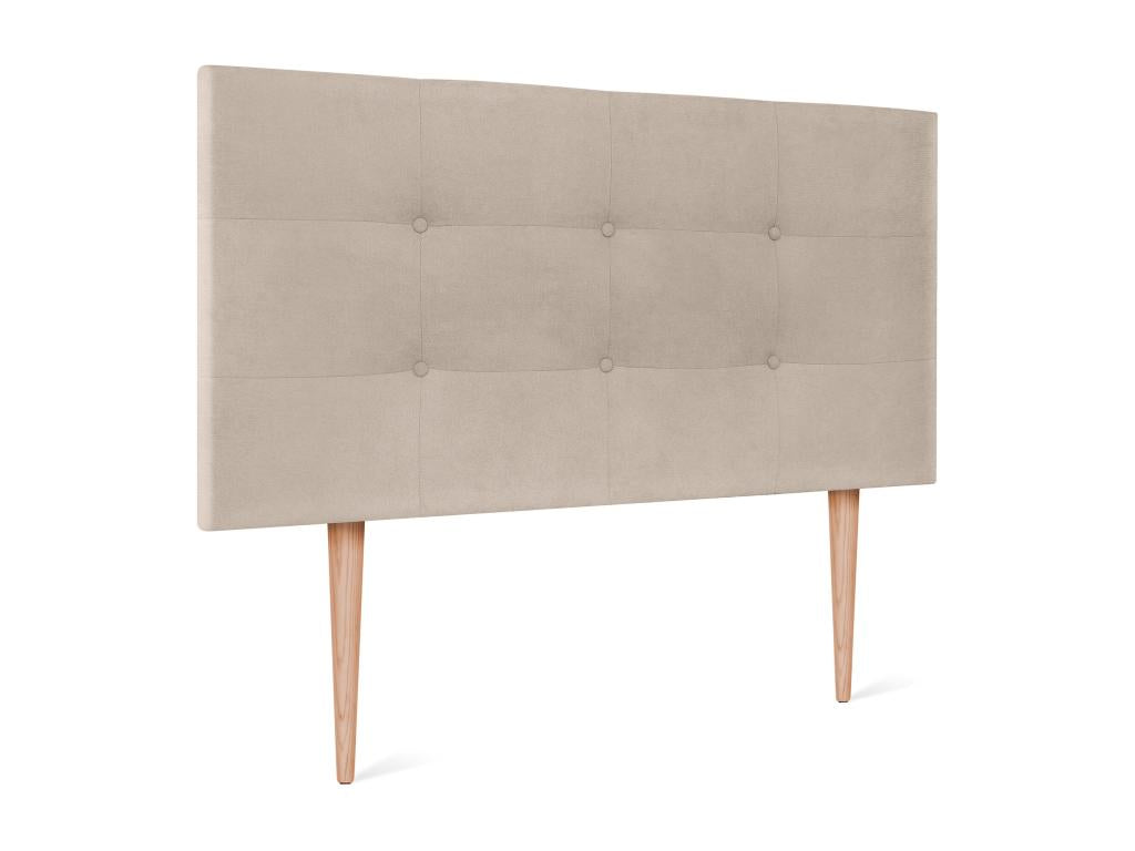 Decohaute Aqualine Upholstered Fabric Headboard 95x115cm with Legs for 90cm Bed - Beige NFZG22305