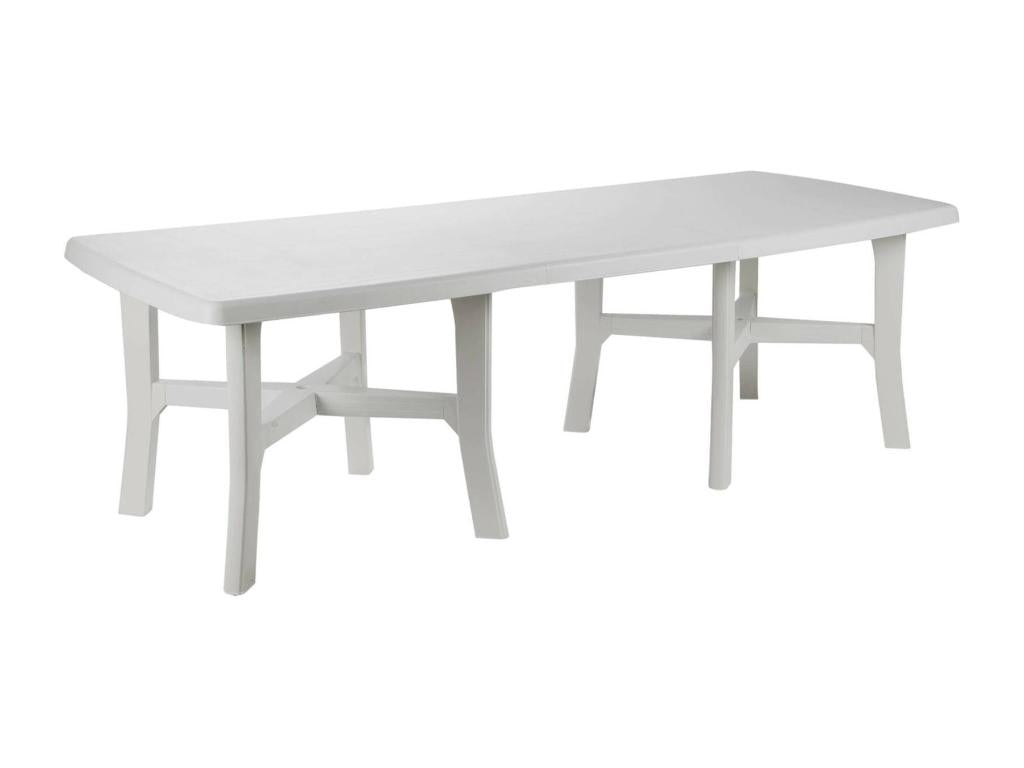 Decohaute Outdoor Table, Extendable Dining Shelf, Versatile Rectangular Garden Table, Made in Italy, 160x90x72 cm, White, YCES89915