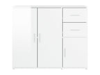 Glossy white sideboard 91x29.5x75 cm Engineered wood JLJV75190