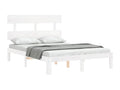 Bed frame without mattress white 120x200 cm solid pine wood ENQZ25849