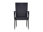7-piece garden dining set, black woven resin, 12 RNMU63530