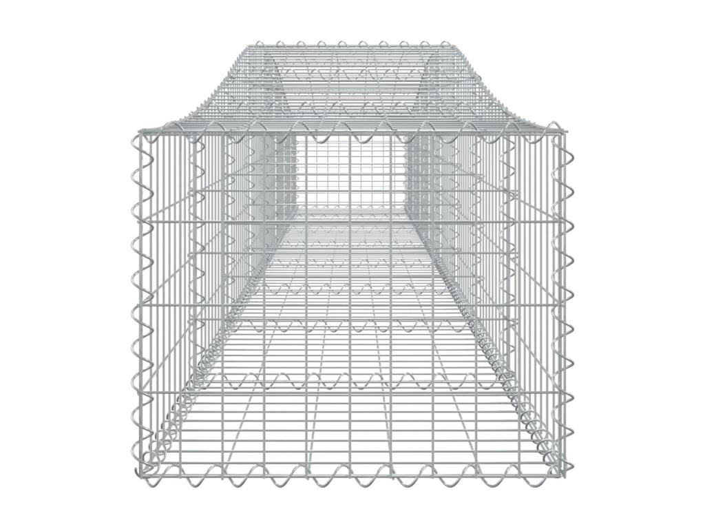 Arched gabion baskets, 8 pcs, 400x50x40-60, galvanized iron THCP54713