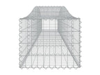 Arched gabion baskets, 8 pcs, 400x50x40-60, galvanized iron THCP54713