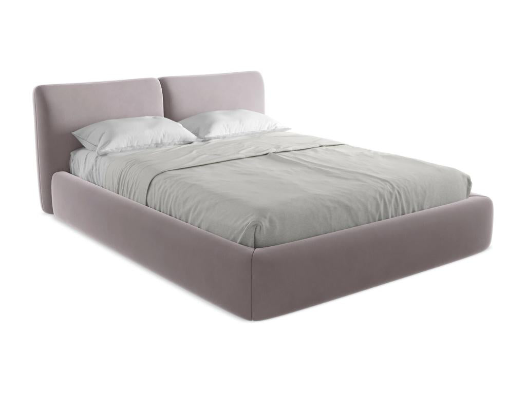 Velvet storage bed 160x200 - lavender - Decohaute HQGF67950