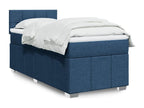 Decohaute bed base with mattress, blue, 90x190 cm, fabric YCYP81253