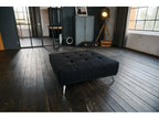 Pouf - Black woven fabric - Decohaute COYX82825