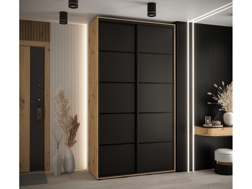 Decohaute 4 Sliding Door Wardrobe 235.2/130/45 2 Doors Decohaute/Black/Black ZGFF43806