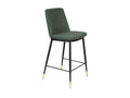 Decohaute - Set of 2 fabric and metal bar stools, 65cm high - Green ROTS11530