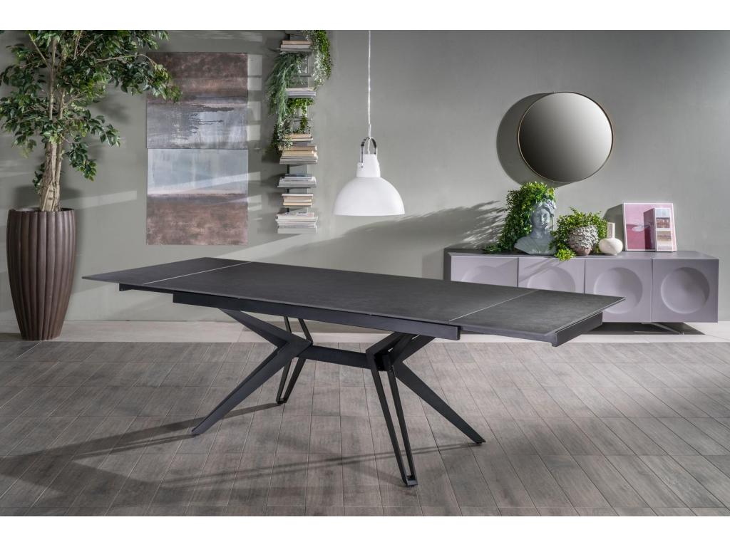 Match 3 - Extendable Table 160/240x90x76 cm in Black Ceramic IDVX45772