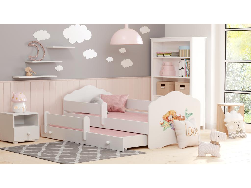 Decohaute 160x80 double bed with graphics for children AAIY75233