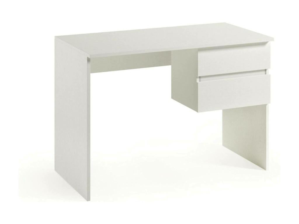 Decohaute Linear Desk with 2 Drawers, Versatile and Space-Saving Study Table, Made in Italy, 110x53x76 cm, White, OKPY09841