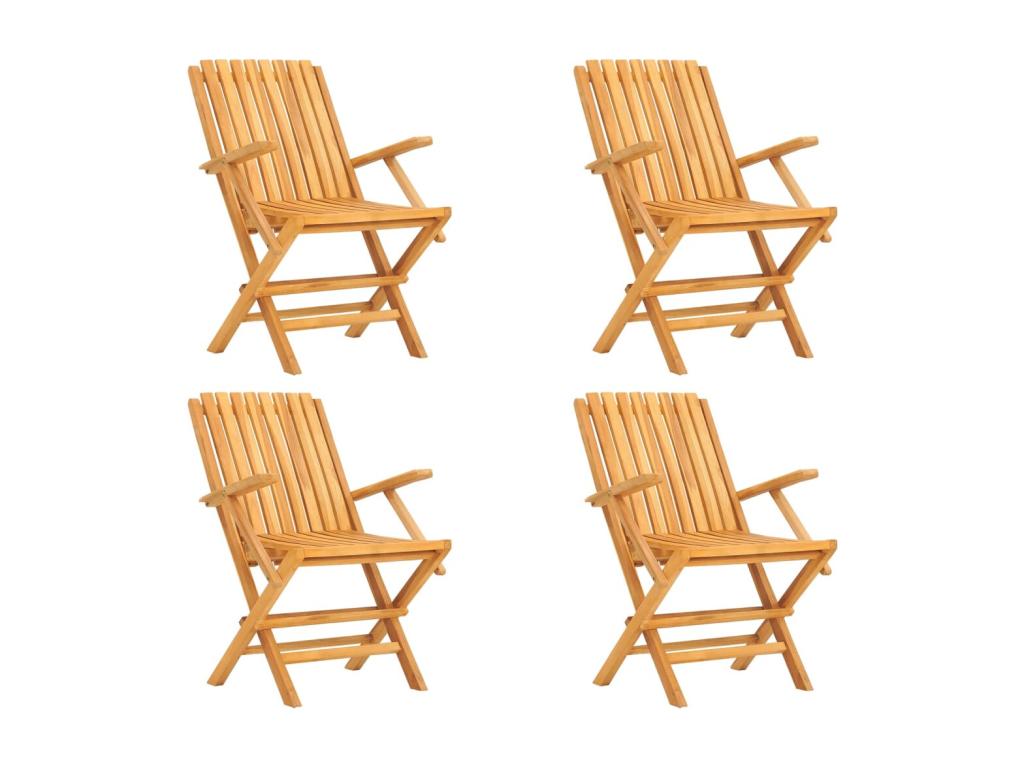 5-piece garden dining set, solid teak wood, CVIZ98533