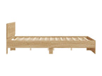 Decohaute oak bed frame with headboard, 140x190 cm, VNQR06118