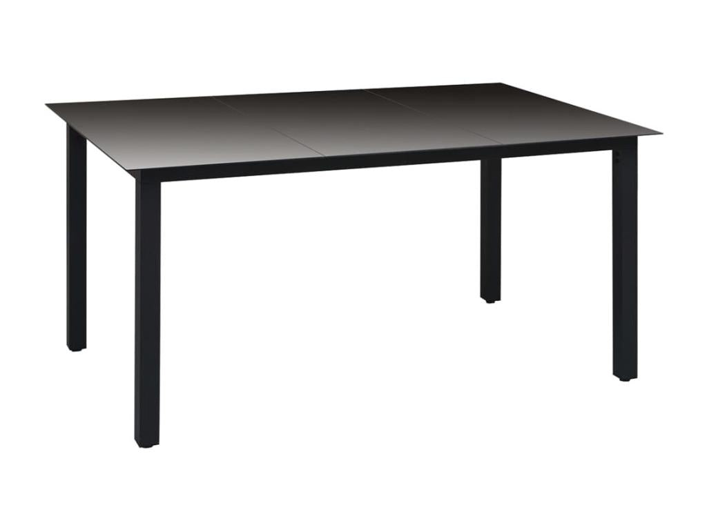 5-piece garden dining set, black, 57 LZJH60253