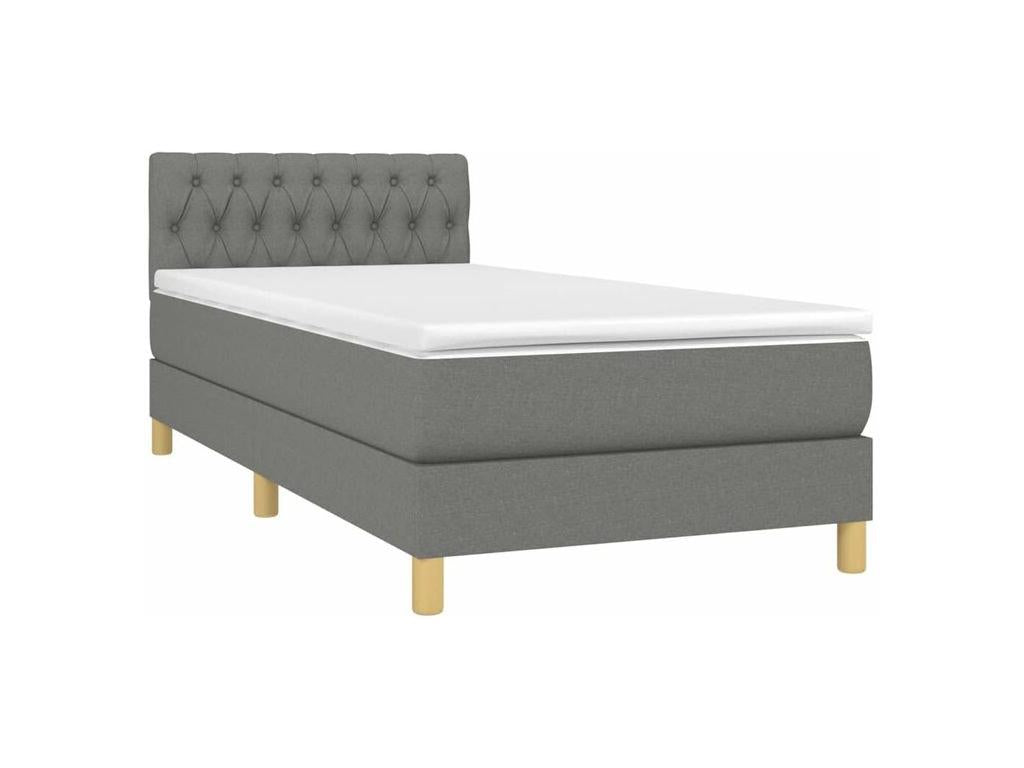 Decohaute bed base with dark grey mattress 90x200 Fabric FDTL91292