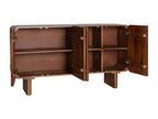 Brown mango wood sideboard in 146x39x81 cm EQAL86540