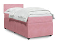 Decohaute bed base with 90x200 cm pink velvet mattress YHYT05135