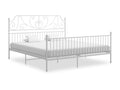 White Metal and Plywood Bed 180x200 NVRG51265