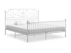 White Metal and Plywood Bed 180x200 NVRG51265
