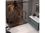 Ebony shower tray with smooth finish, Decohaute 3D color grid - 100x90 cm PHUK14936